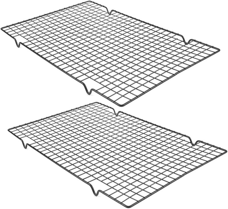 رف تبريد ثقيل 2 قطعة رف سلكي آمن للفرن وغير لاصق للشواء والتحمير - Image 1